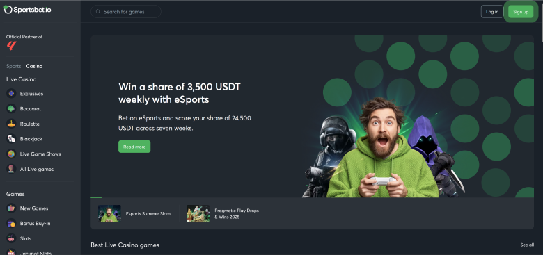 Sportsbet Home Screen
